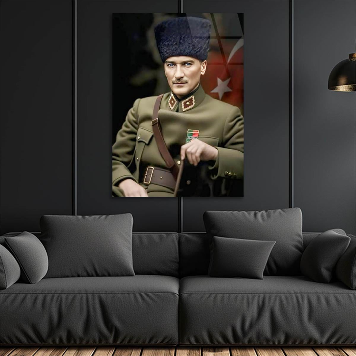 Dikey VatanTemalı Cam Tablo 215