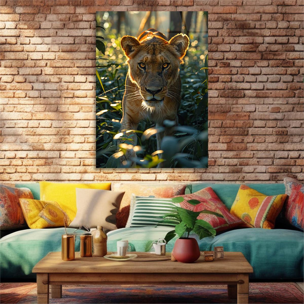 Dikey Doğa Temalı Cam Tablo 366