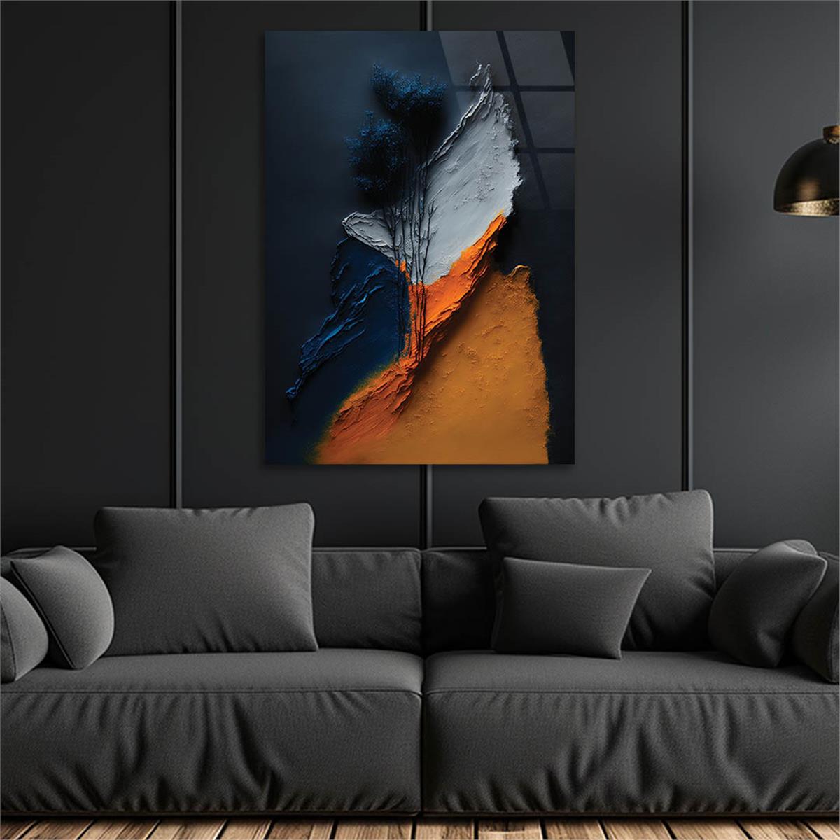 Vertical Tempered Glasss Wall Arts Art-Themed 317