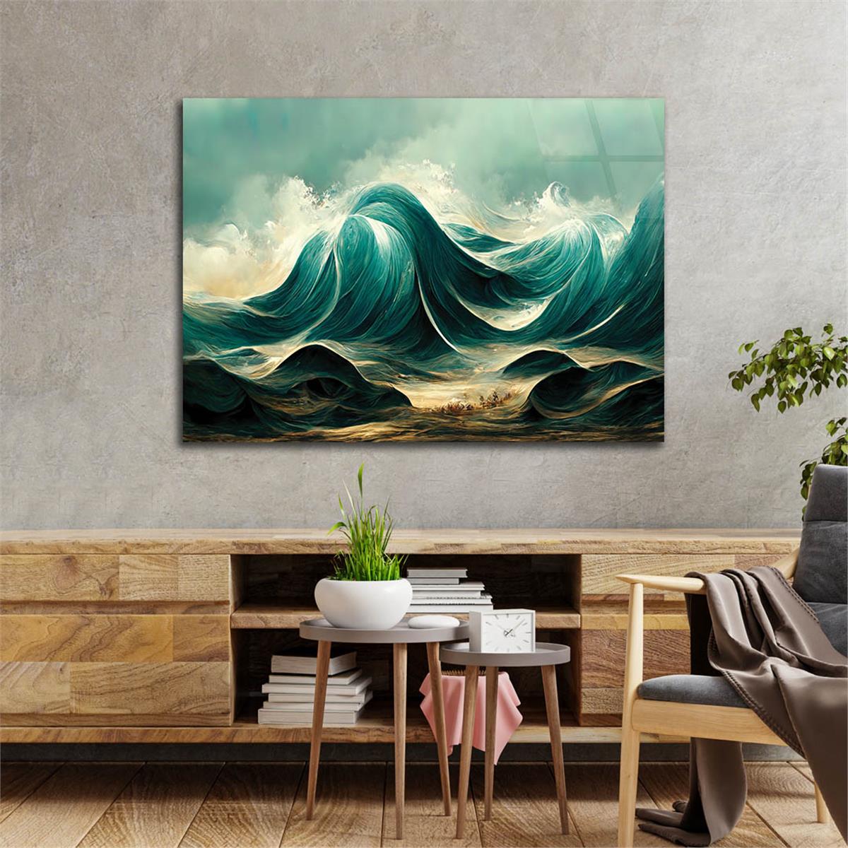 Horizontal Art-Themed Tempered Glass Wall Art 336