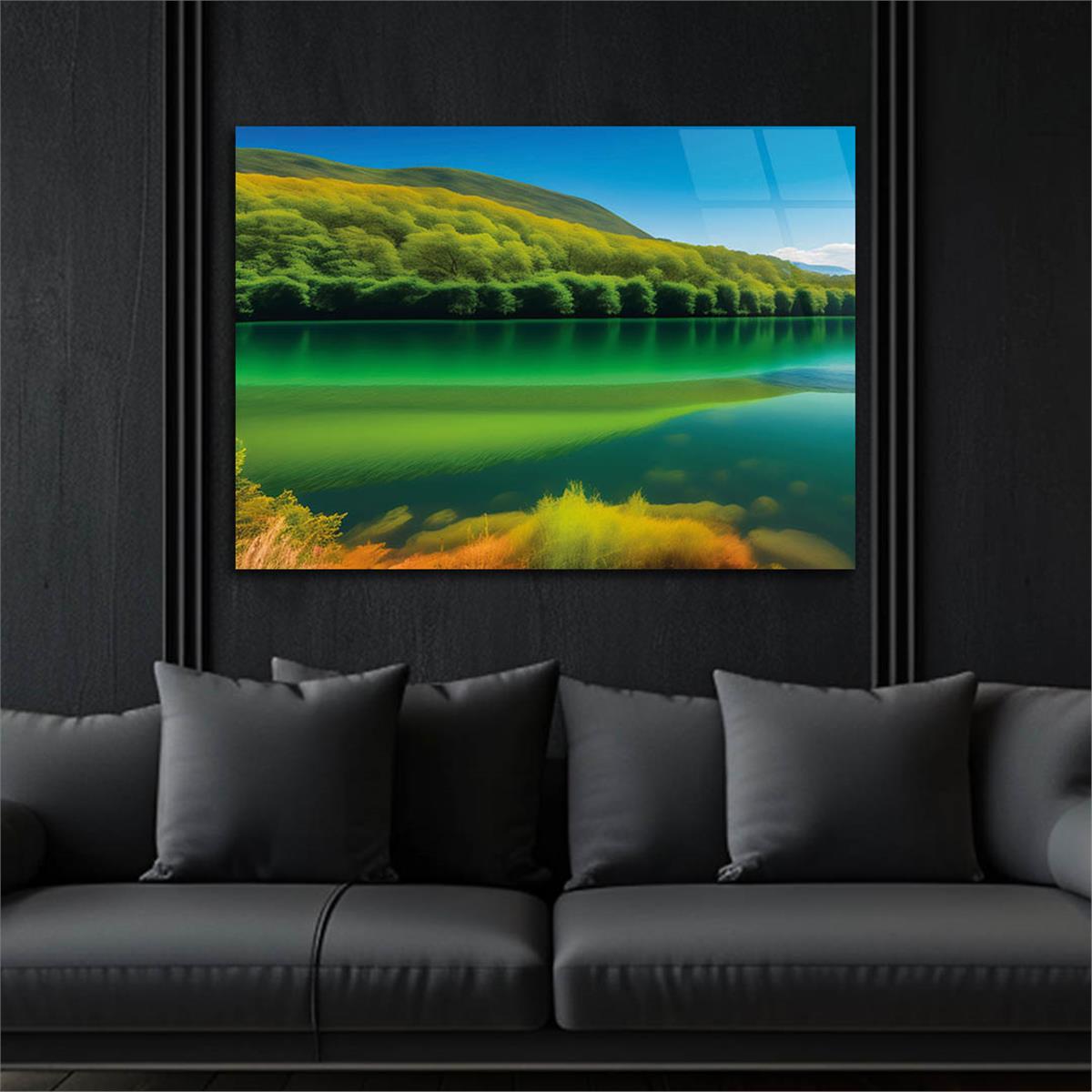 Horizontal Natured-Themed Tempered Glass Wall Art 288