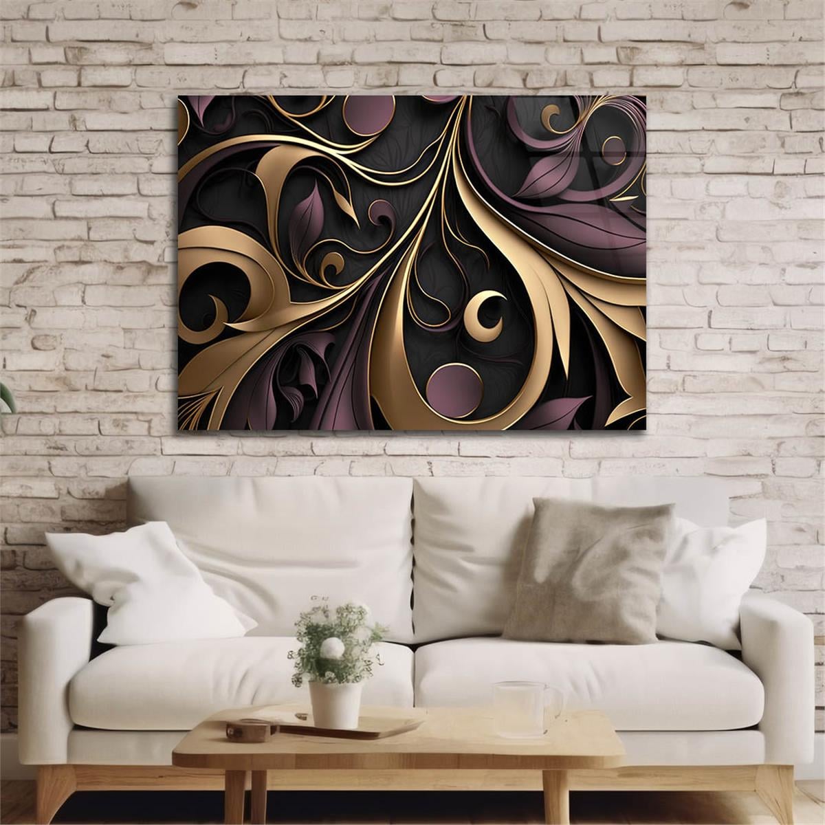 Horizontal Art-Themed Tempered Glass Wall Art 403