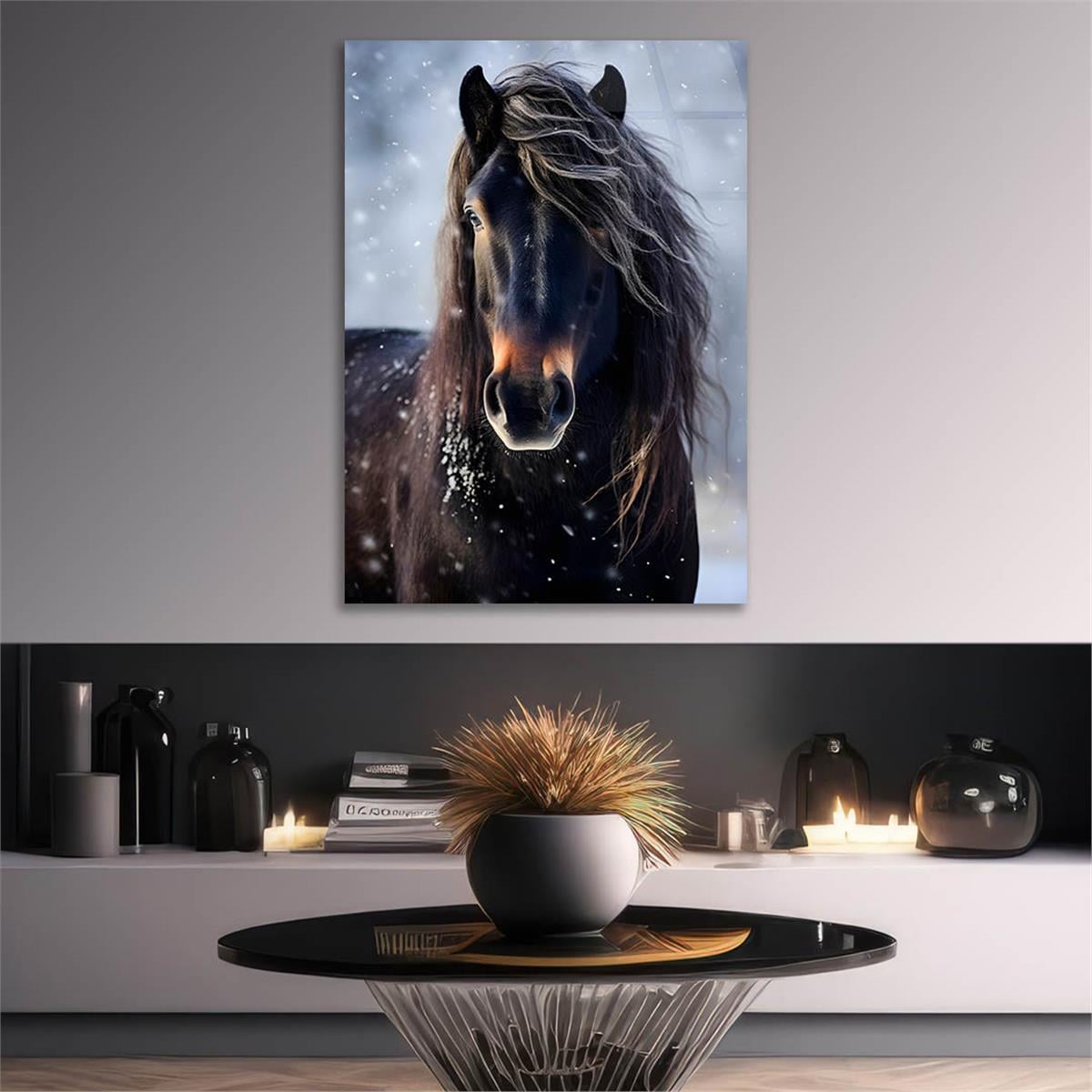 Dikey Doğa Temalı Cam Tablo 382