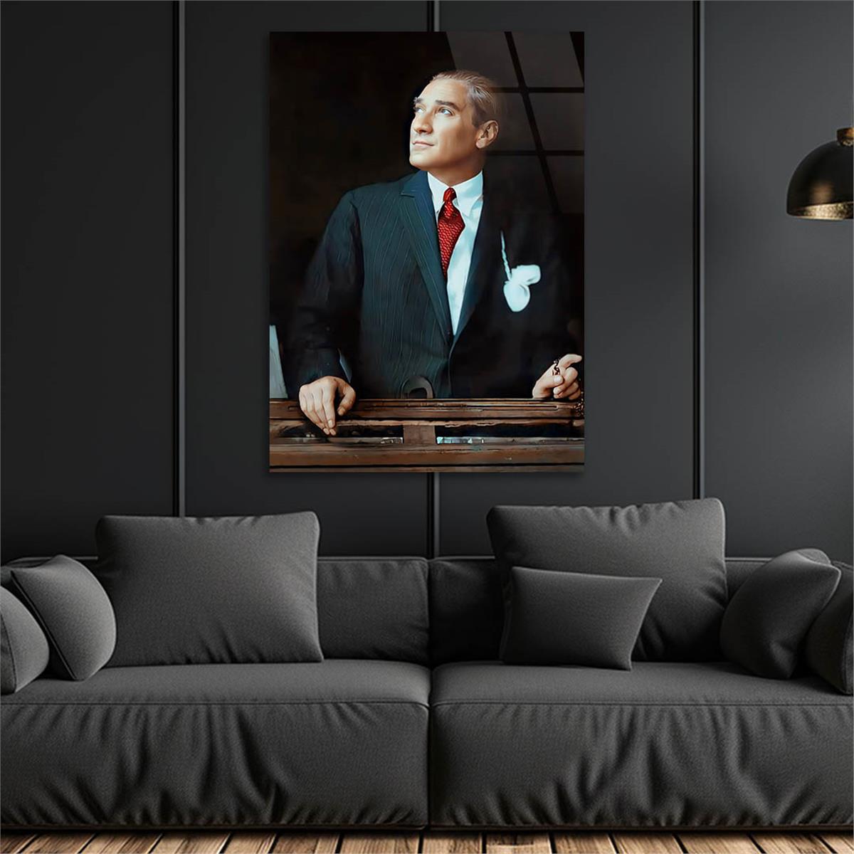 Dikey VatanTemalı Cam Tablo 254