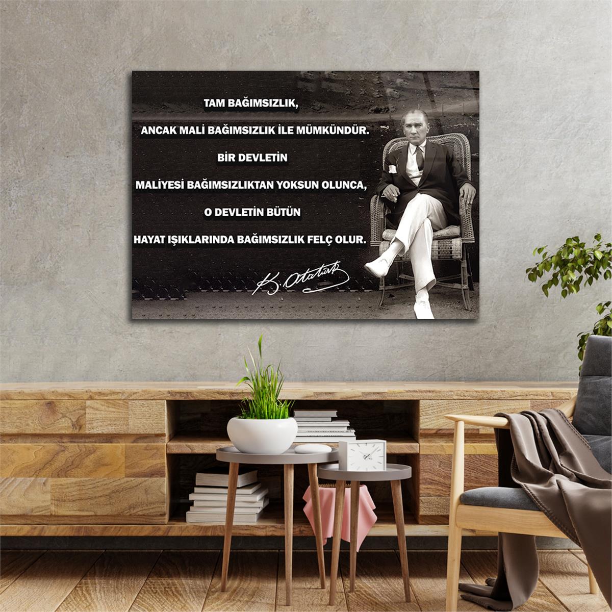 MUSTAFA KEMAL ATATÜRK Tempered Glass Wall Art 