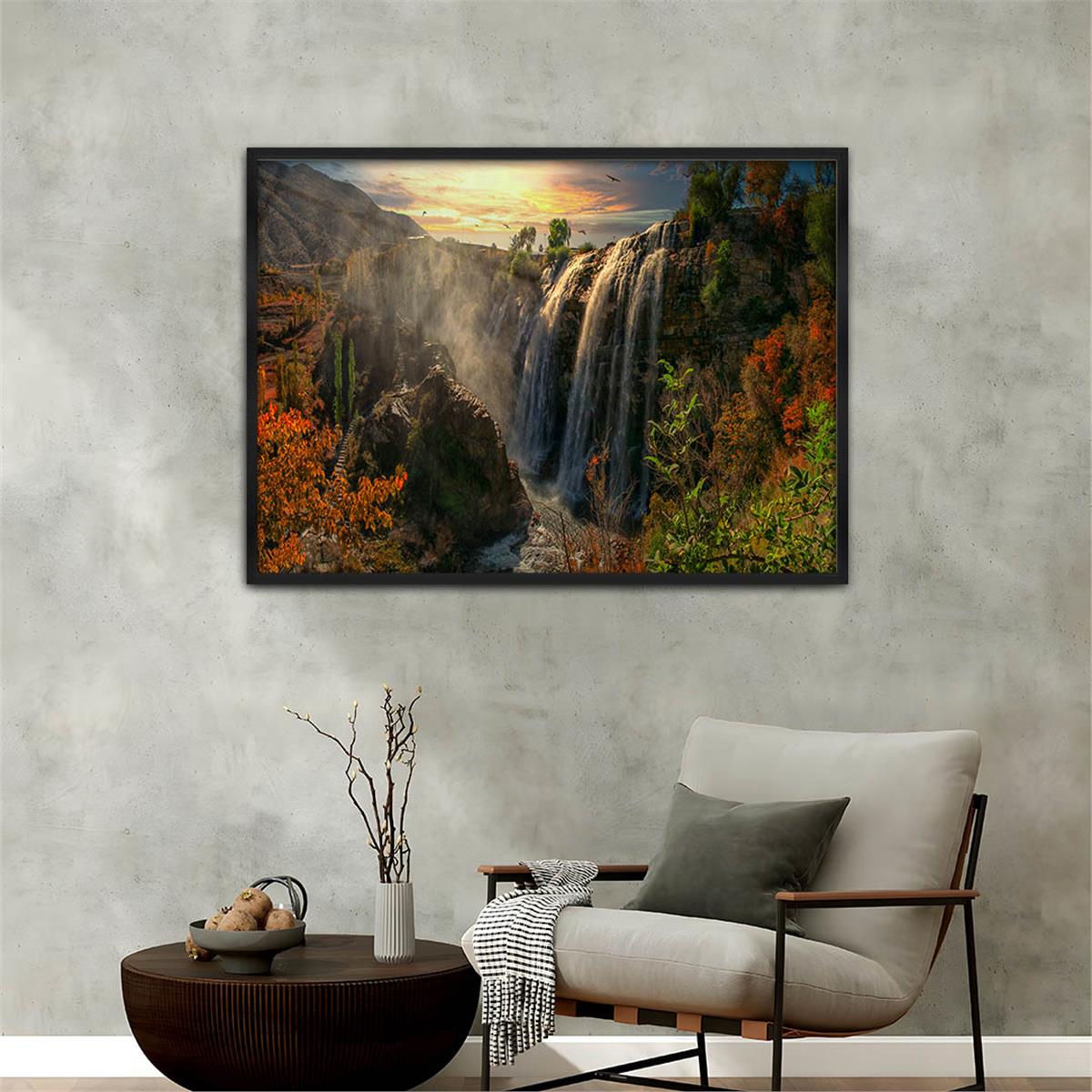 Alüminyum Çerçeveli Doğa Temalı Cam Tablo 131