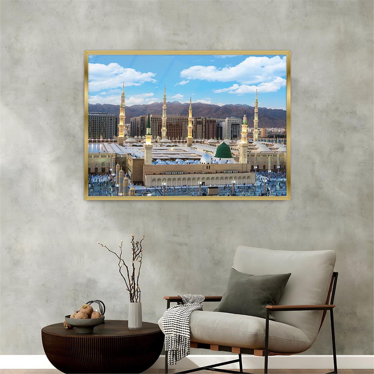 Tableau en verre à thème religieux avec cadre en aluminium  026