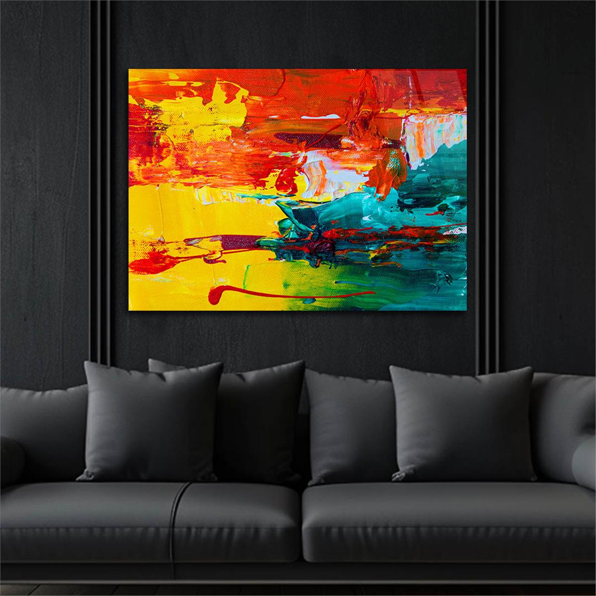 Horizontal Art-Themed Tempered Glass Wall Art 571