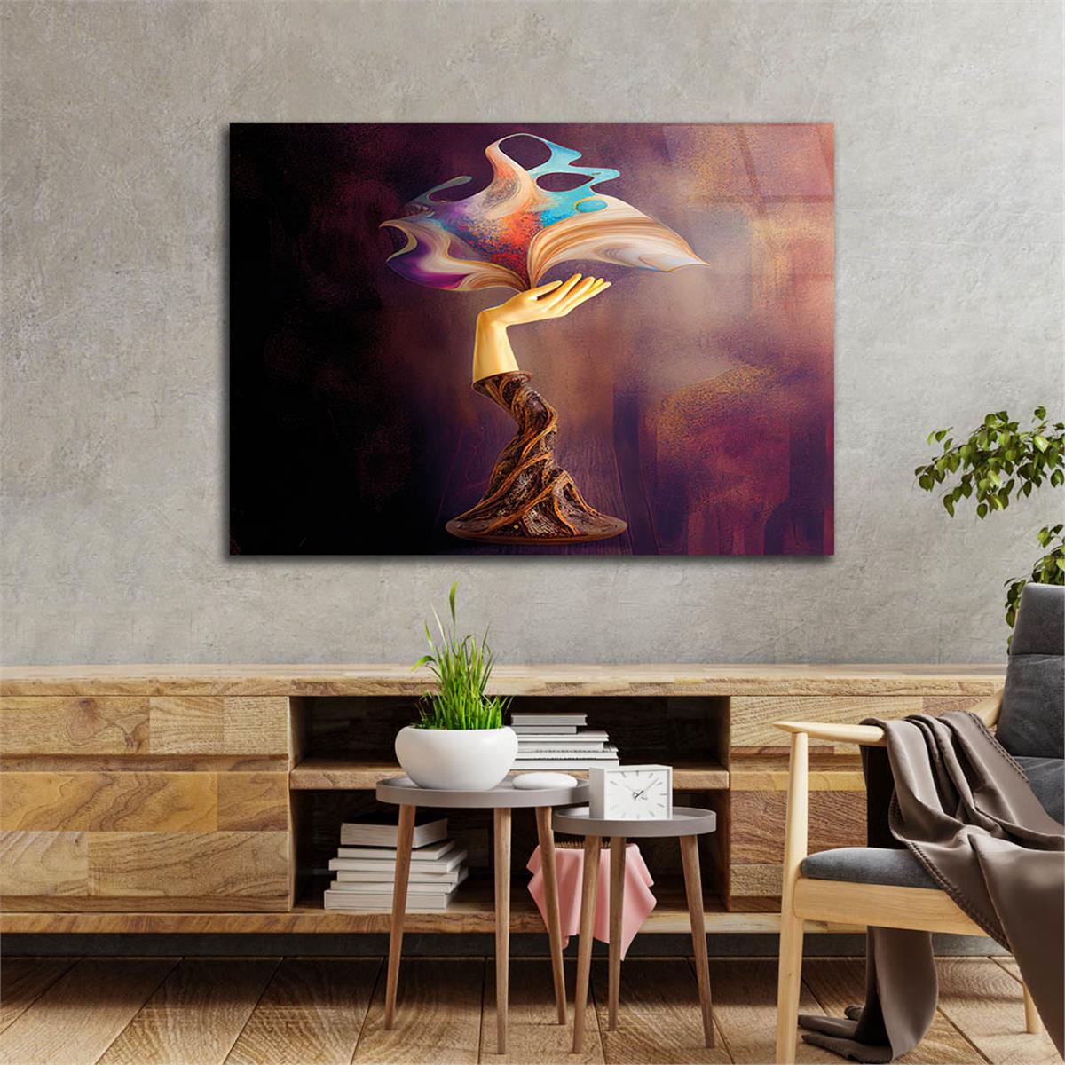 Horizontal Natured-Themed Tempered Glass Wall Art 310