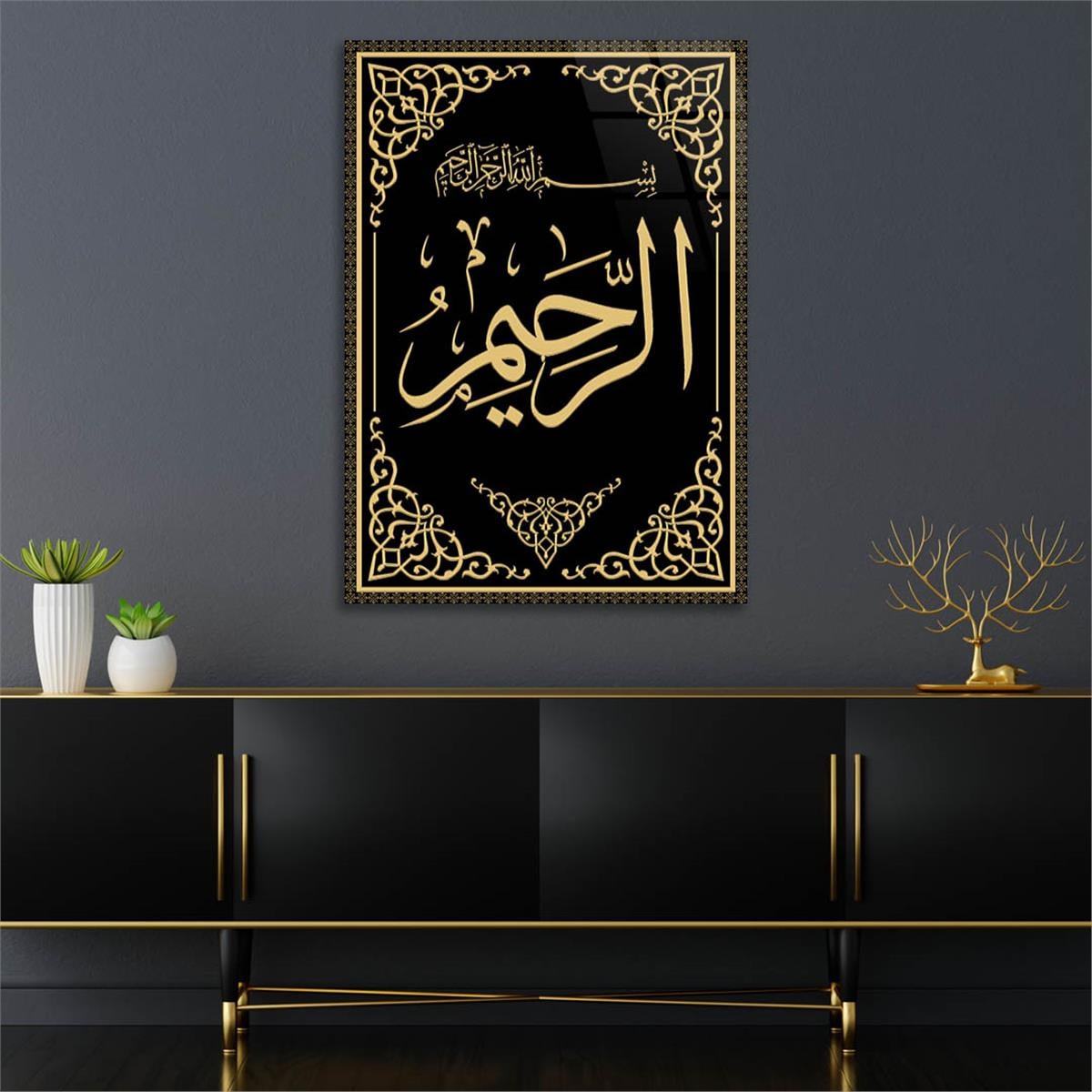 Dikey Dini Temalı Cam Tablo 285