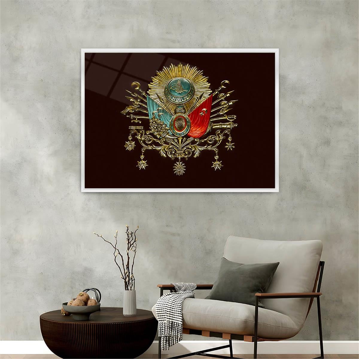 Aluminum-Framed National-Themed Tempered Glass Wall Art 006