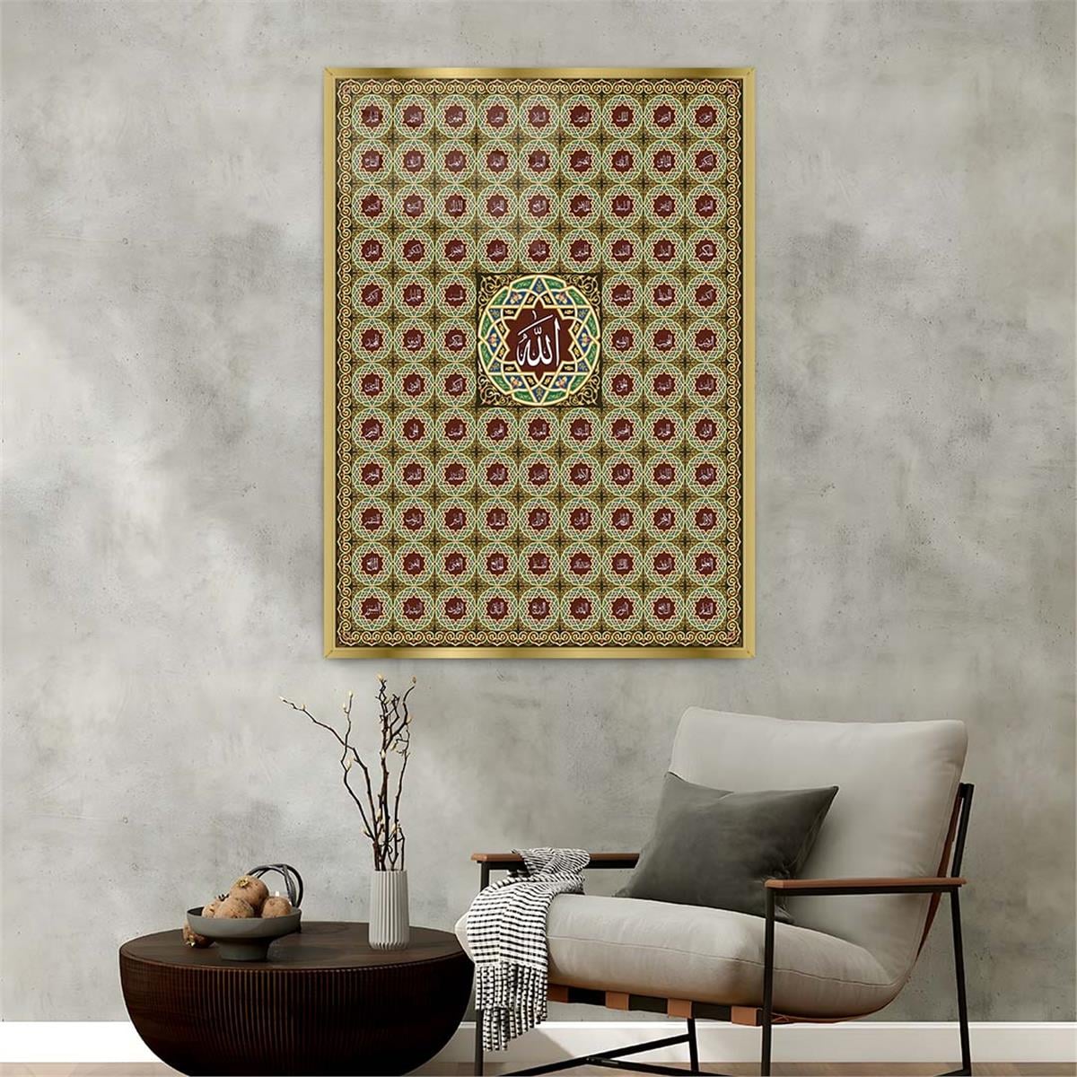 Alüminyum Çerçeveli Dini Temalı Cam Tablo 017