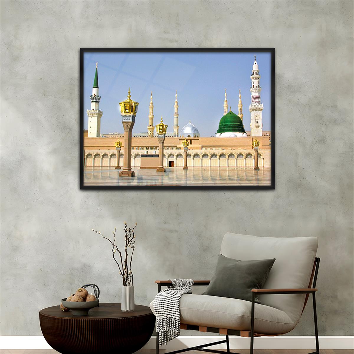 Aluminum-Framed Religious-Themed Tempered Glass Wall Art 002