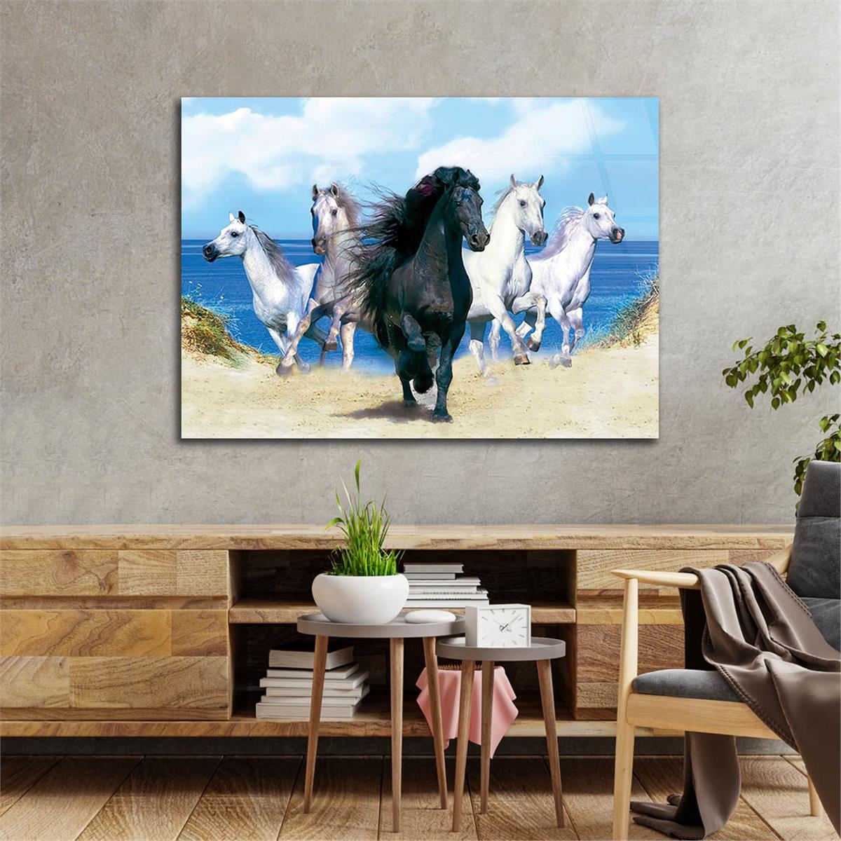 Tempered Glasss Wall Arts Natured-Themed