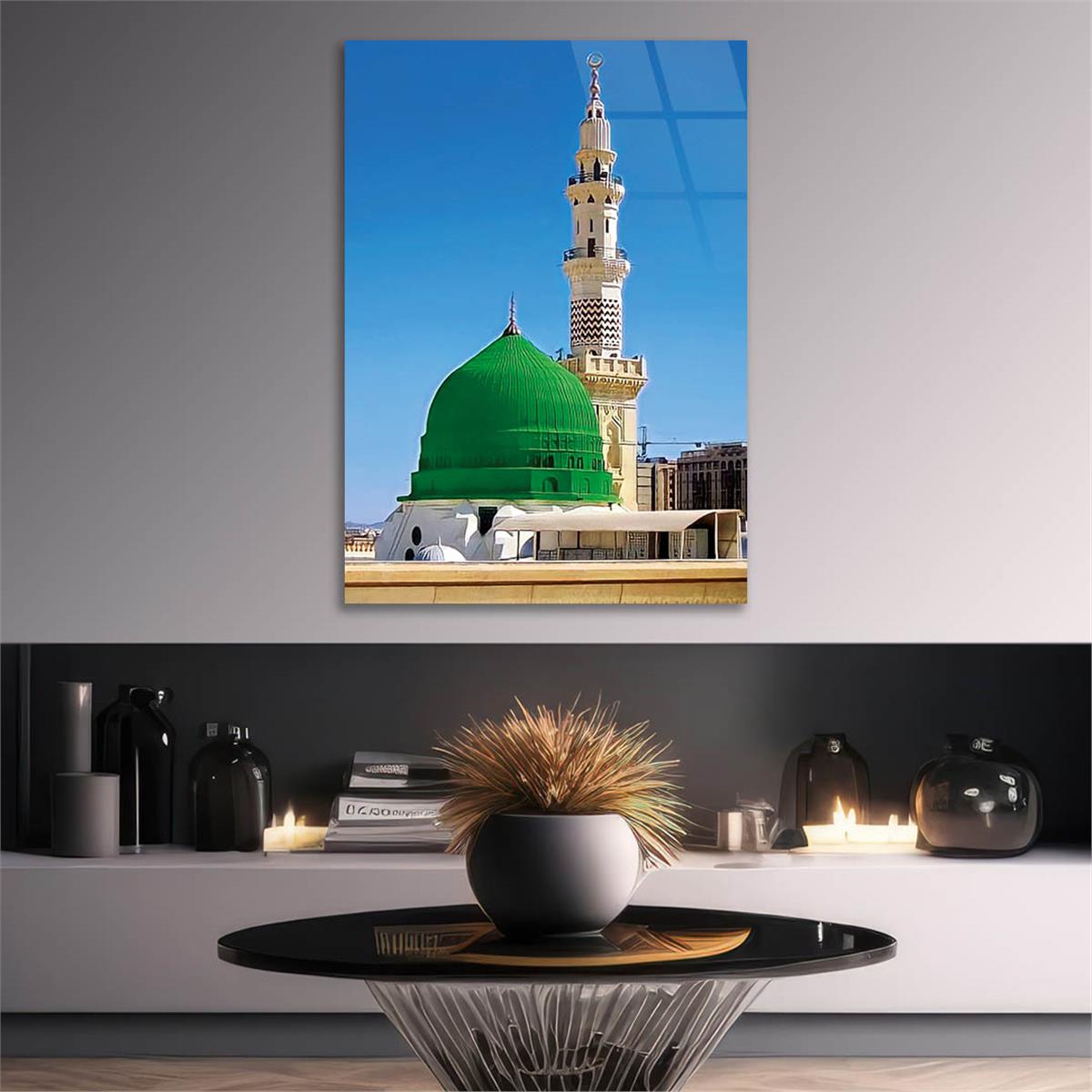 the Prophets Mosque Glass Wall Art