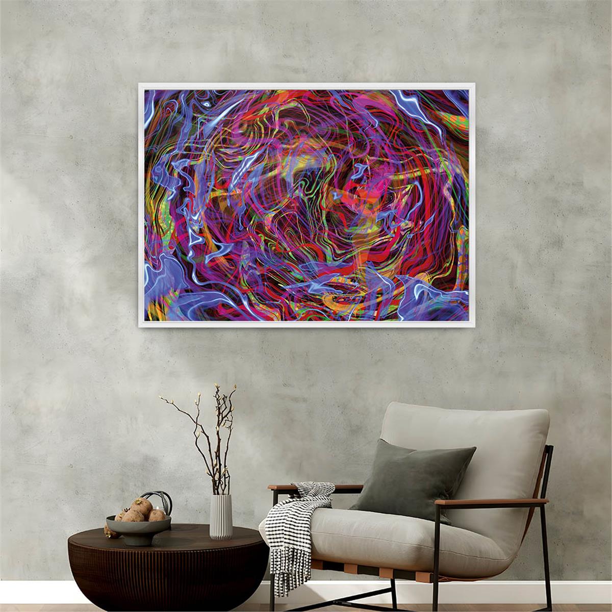 Aluminum-Framed Art-Themed Tempered Glass Wall Art 149