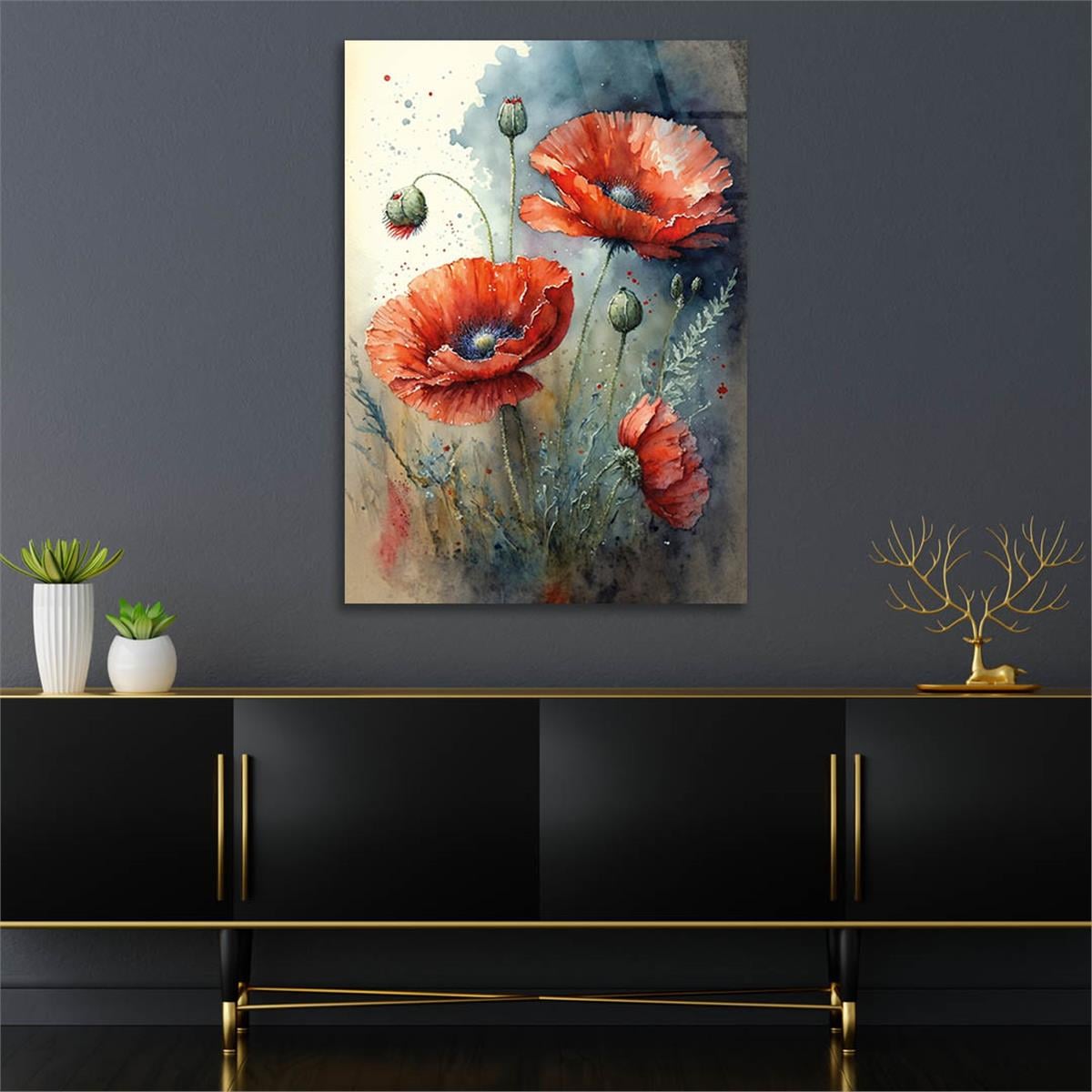 Vertical Tempered Glasss Wall Arts Art-Themed 320
