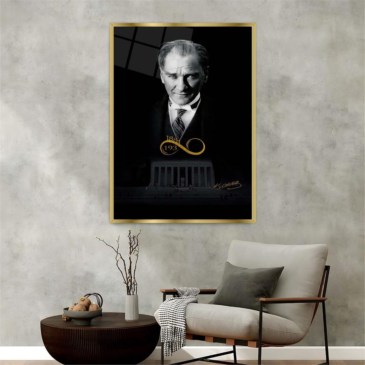 Alüminyum Çerçeveli Vatan Temalı Cam Tablo 009