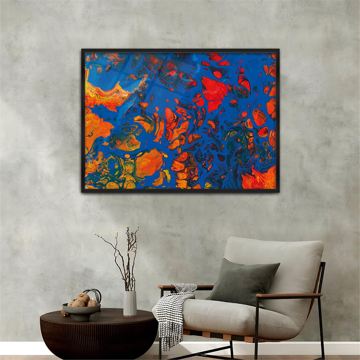 Aluminum-Framed Art-Themed Tempered Glass Wall Art 025