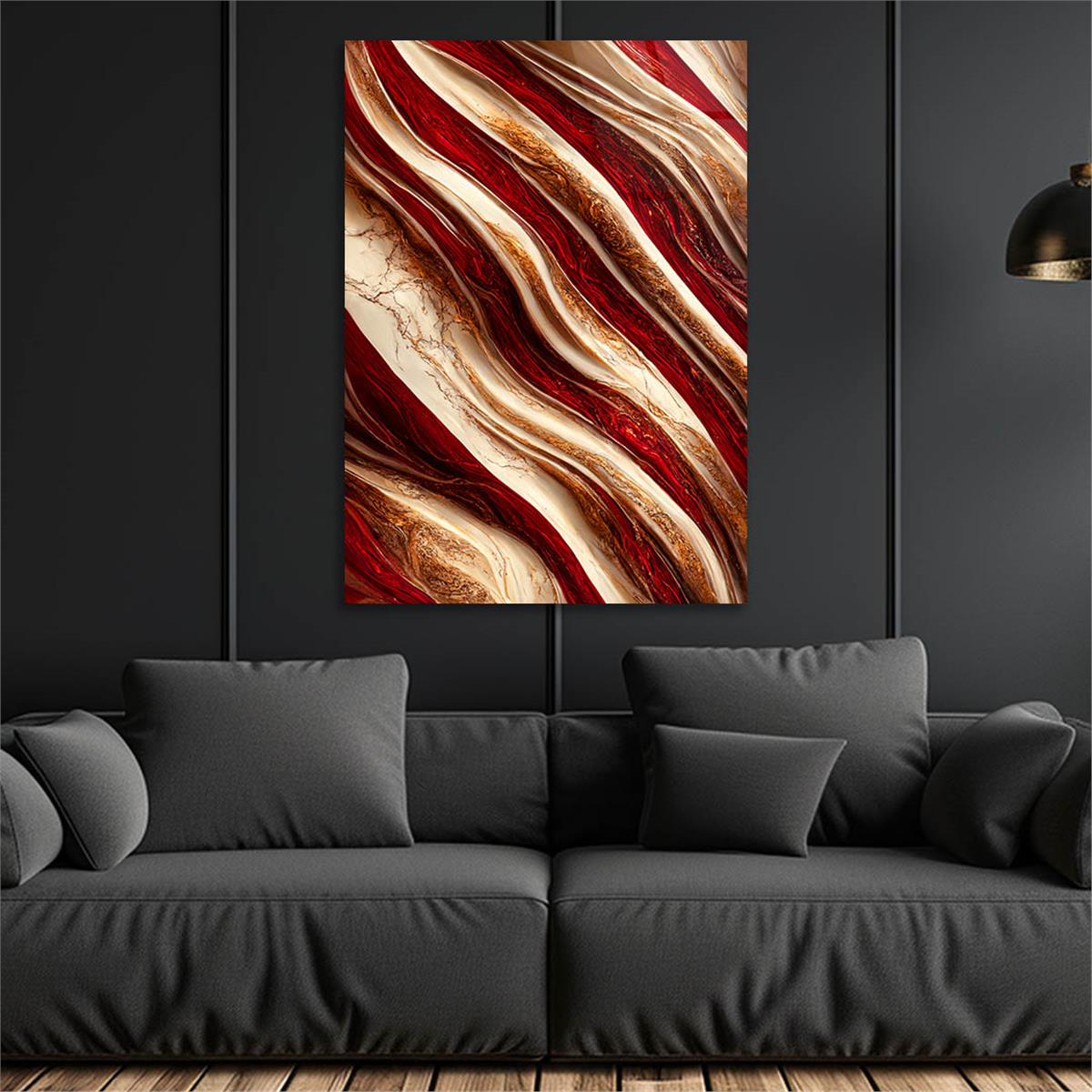 Dikey Sanat Temalı Cam Tablo 363