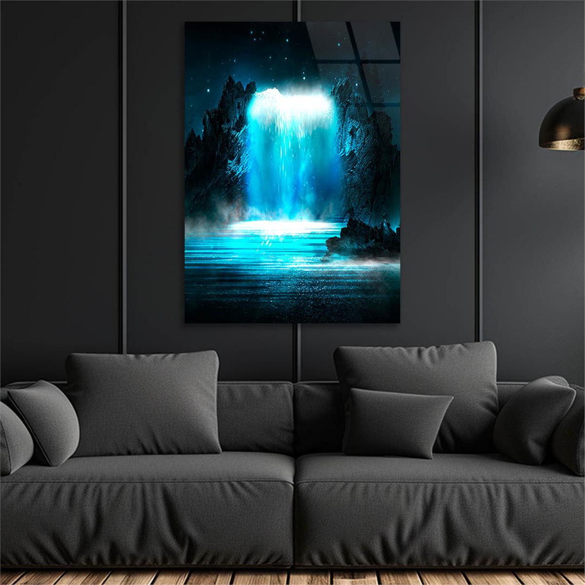 Dikey Sanat Temalı Cam Tablo 477