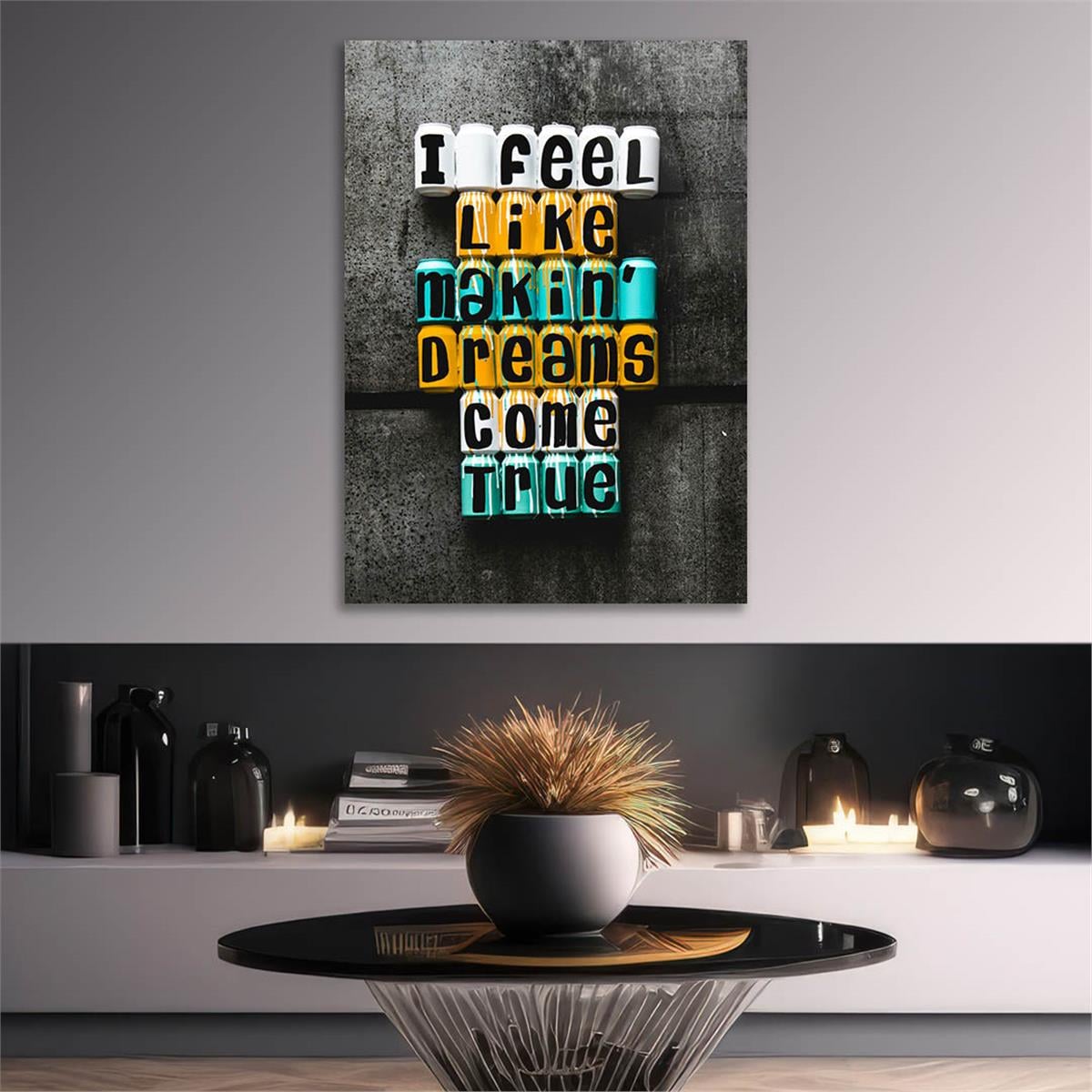 Dikey Sanat Temalı Cam Tablo 539