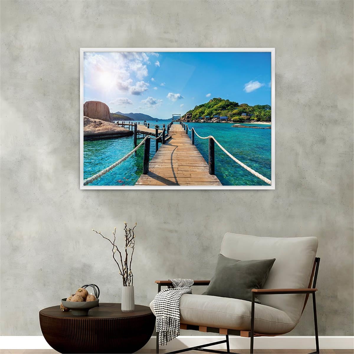 bedrucktes Glas mit Aluminiumrahmen und Natur Themen 