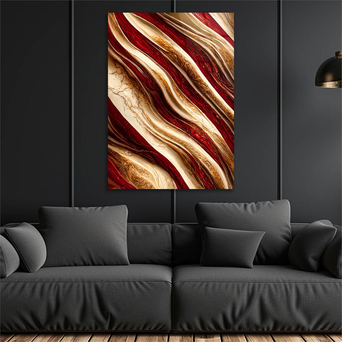 Dikey Sanat Temalı Cam Tablo 345