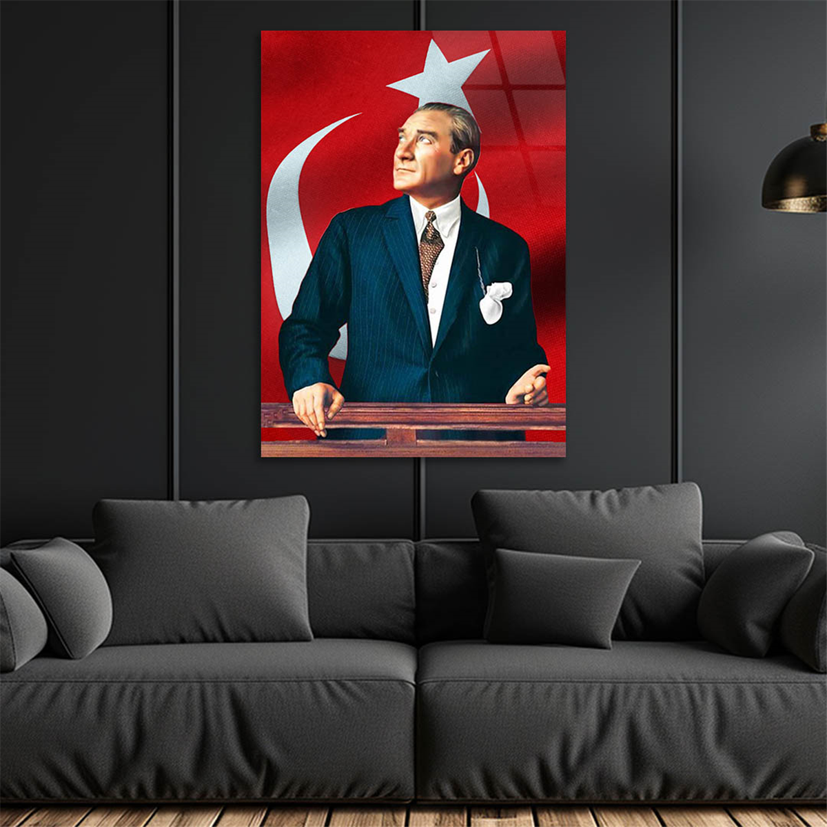 MUSTAFA KEMAL ATATÜRK Tempered Glasss Wall Art