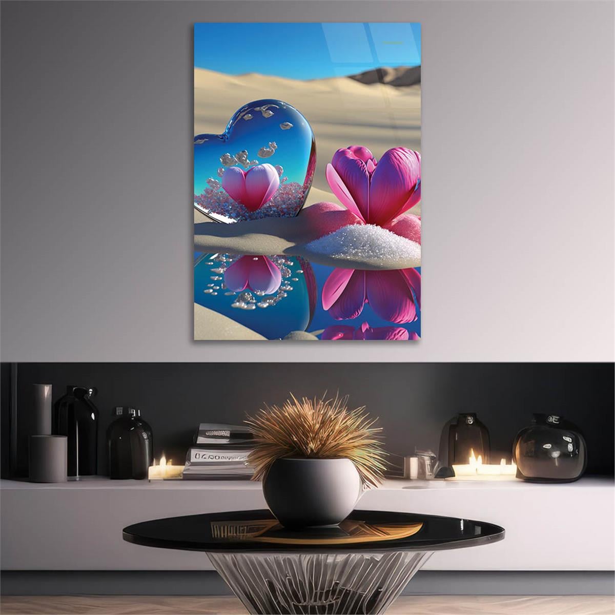 Vertical Tempered Glasss Wall Arts Art-Themed 308