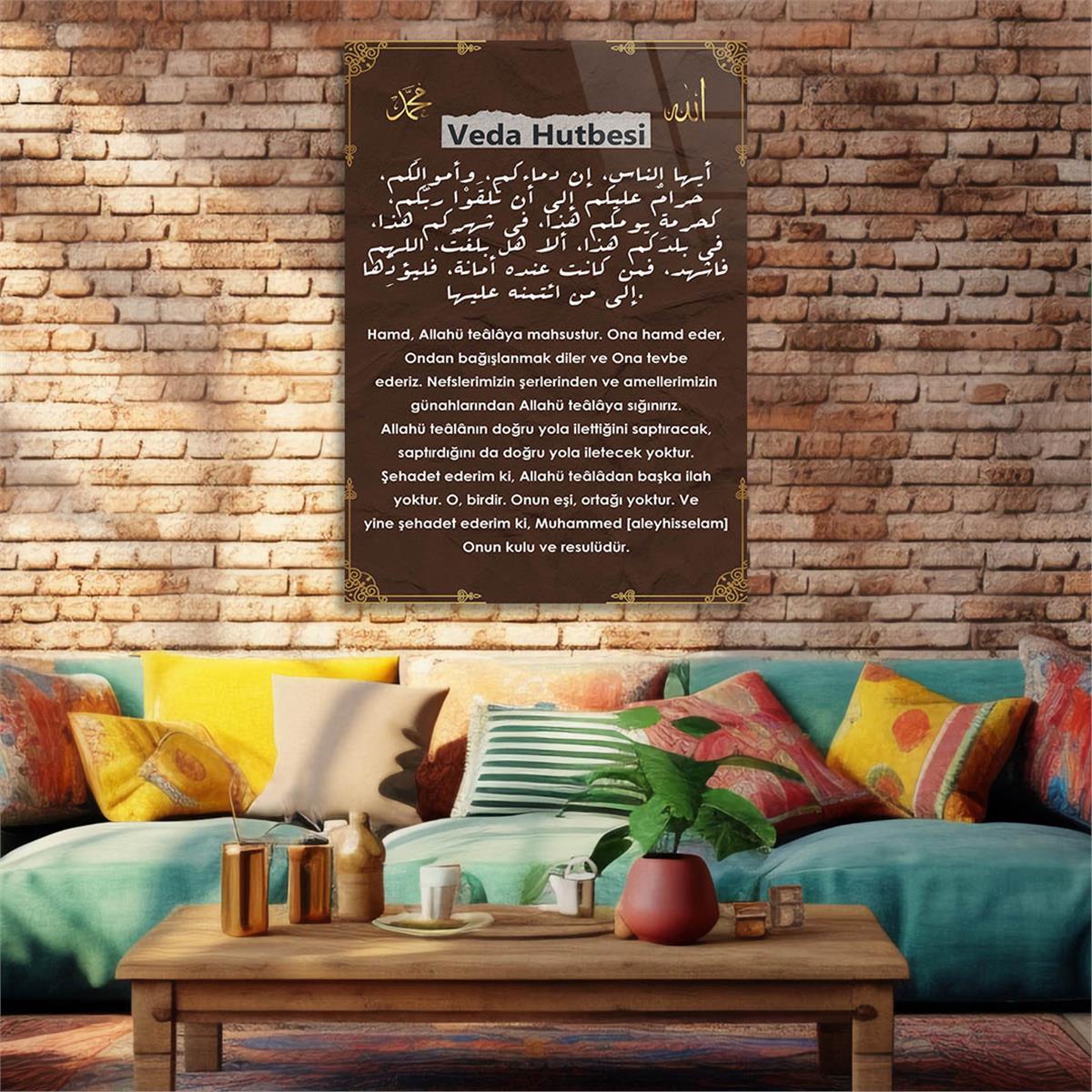 Afscheid preek Gehard Glasschilderij  met Turks en Arabisch script