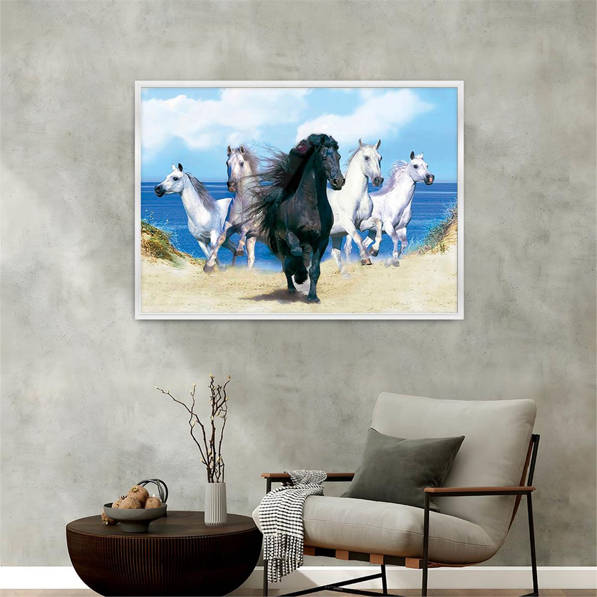 Aluminum-Framed Natured-Themed Tempered Glass Wall Art 164