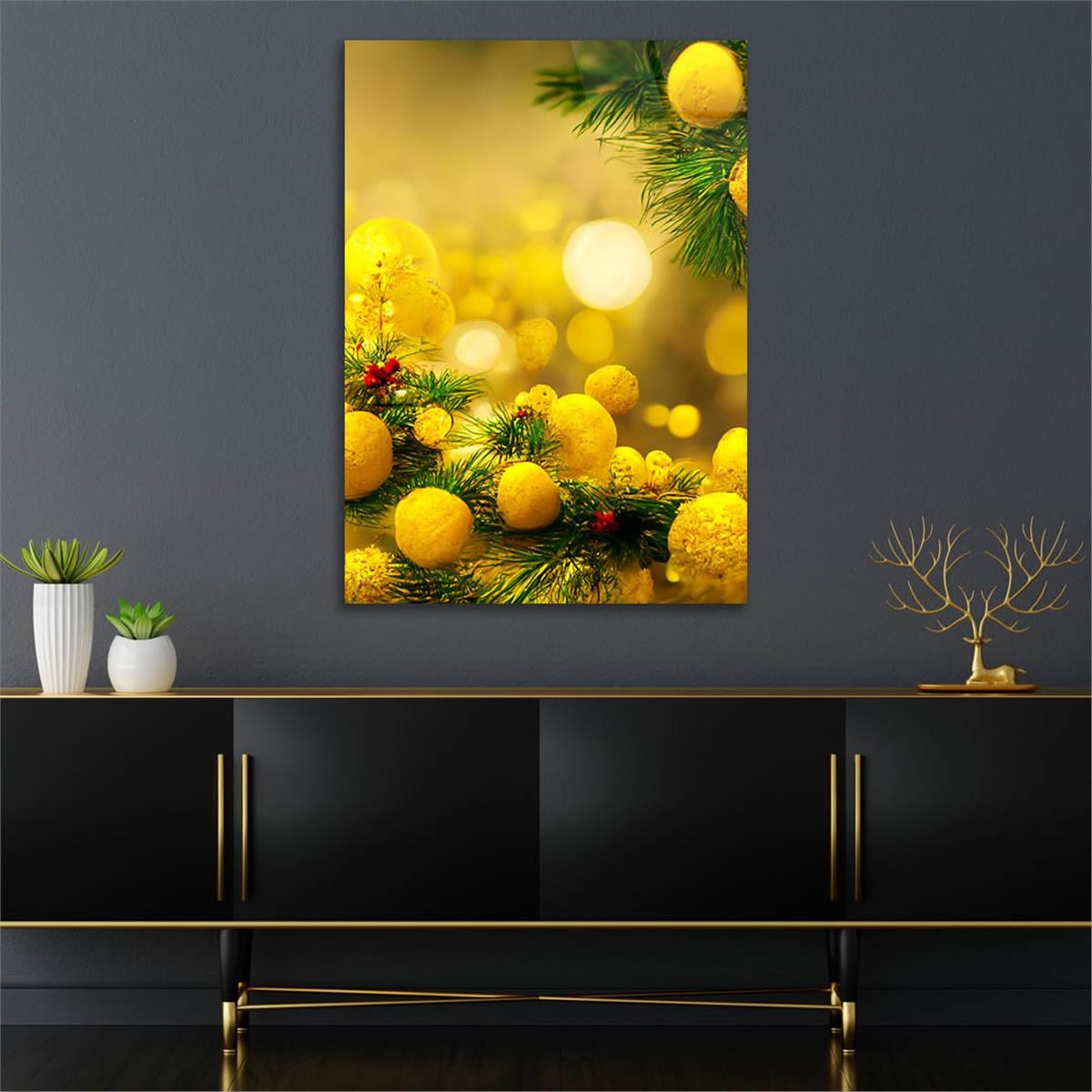 Dikey Sanat Temalı Cam Tablo 514