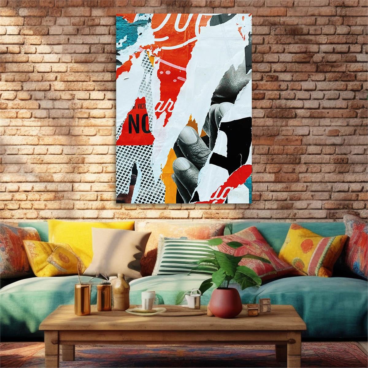 Dikey Sanat Temalı Cam Tablo 489