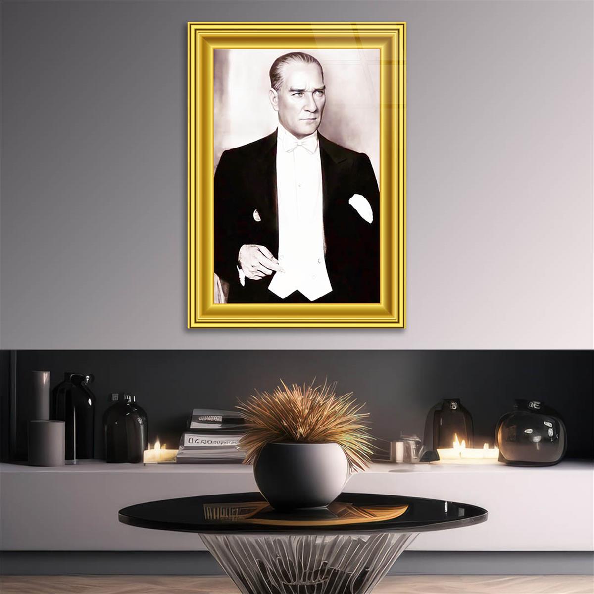 MUSTAFA KEMAL ATATÜRK Tempered Glasss Wall Art 