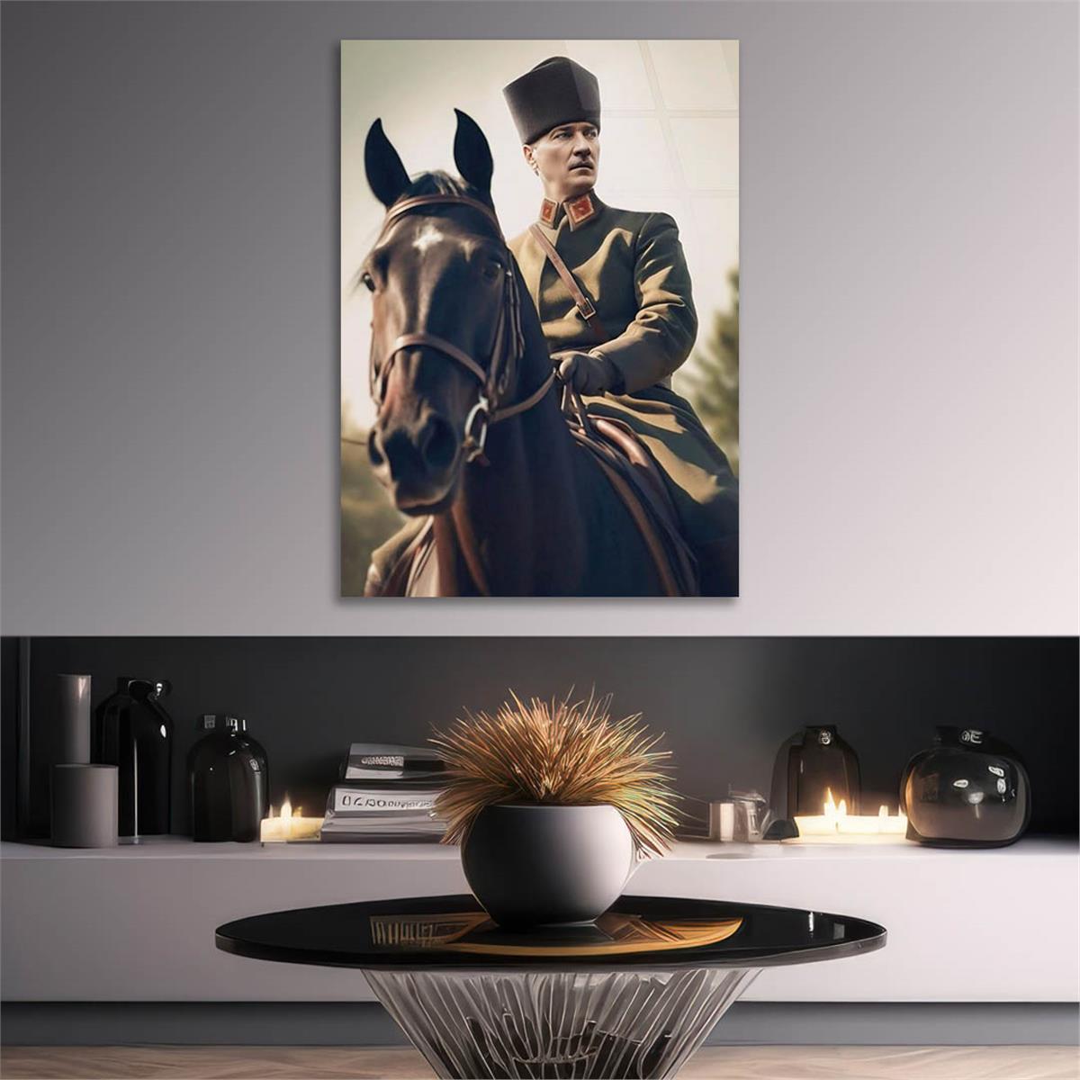 Dikey VatanTemalı Cam Tablo 198