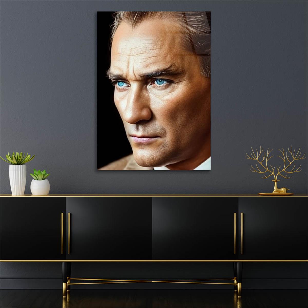 Dikey VatanTemalı Cam Tablo 249