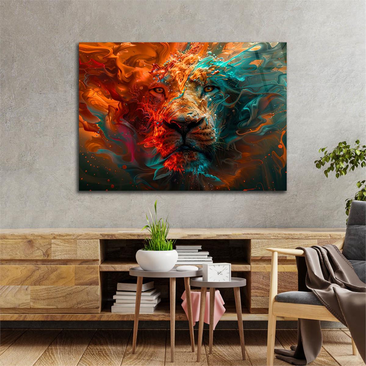 Yatay Doğa Temalı Cam Tablo 525