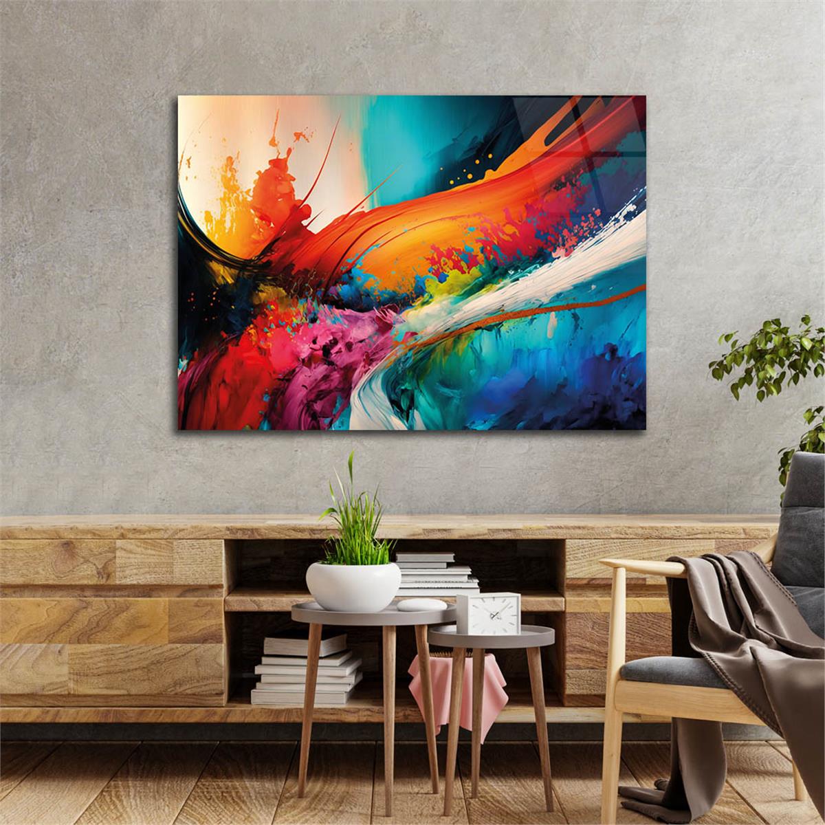 Horizontal Art-Themed Tempered Glass Wall Art 300