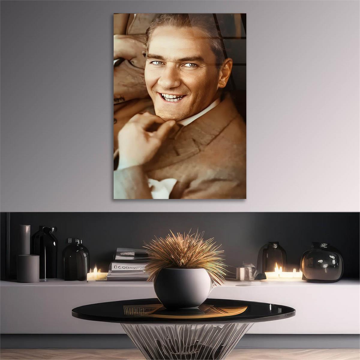 Dikey VatanTemalı Cam Tablo 276