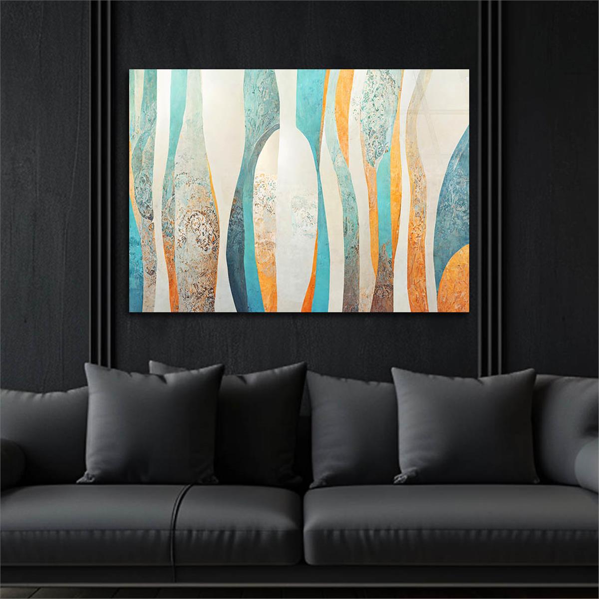 Horizontal Art-Themed Tempered Glass Wall Art 507