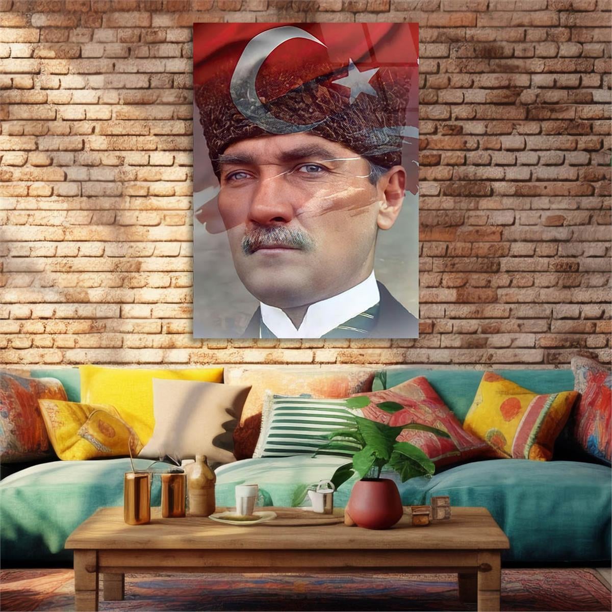 MUSTAFA KEMAL ATATÜRK Tempered Glasss Wall Art