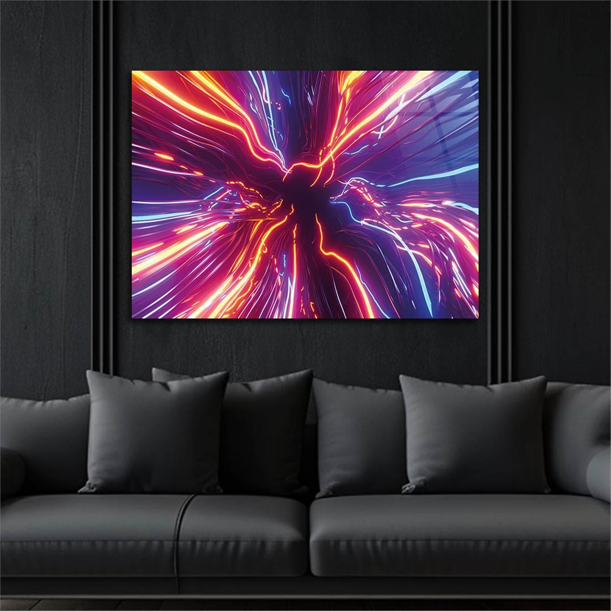 Horizontal Art-Themed Tempered Glass Wall Art 360