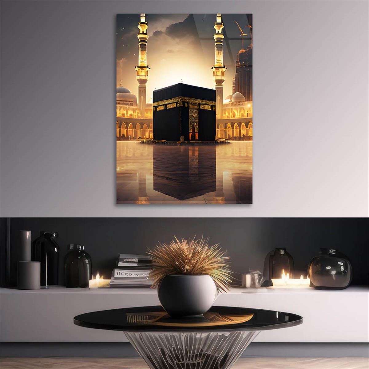 Dikey Dini Temalı Cam Tablo 238