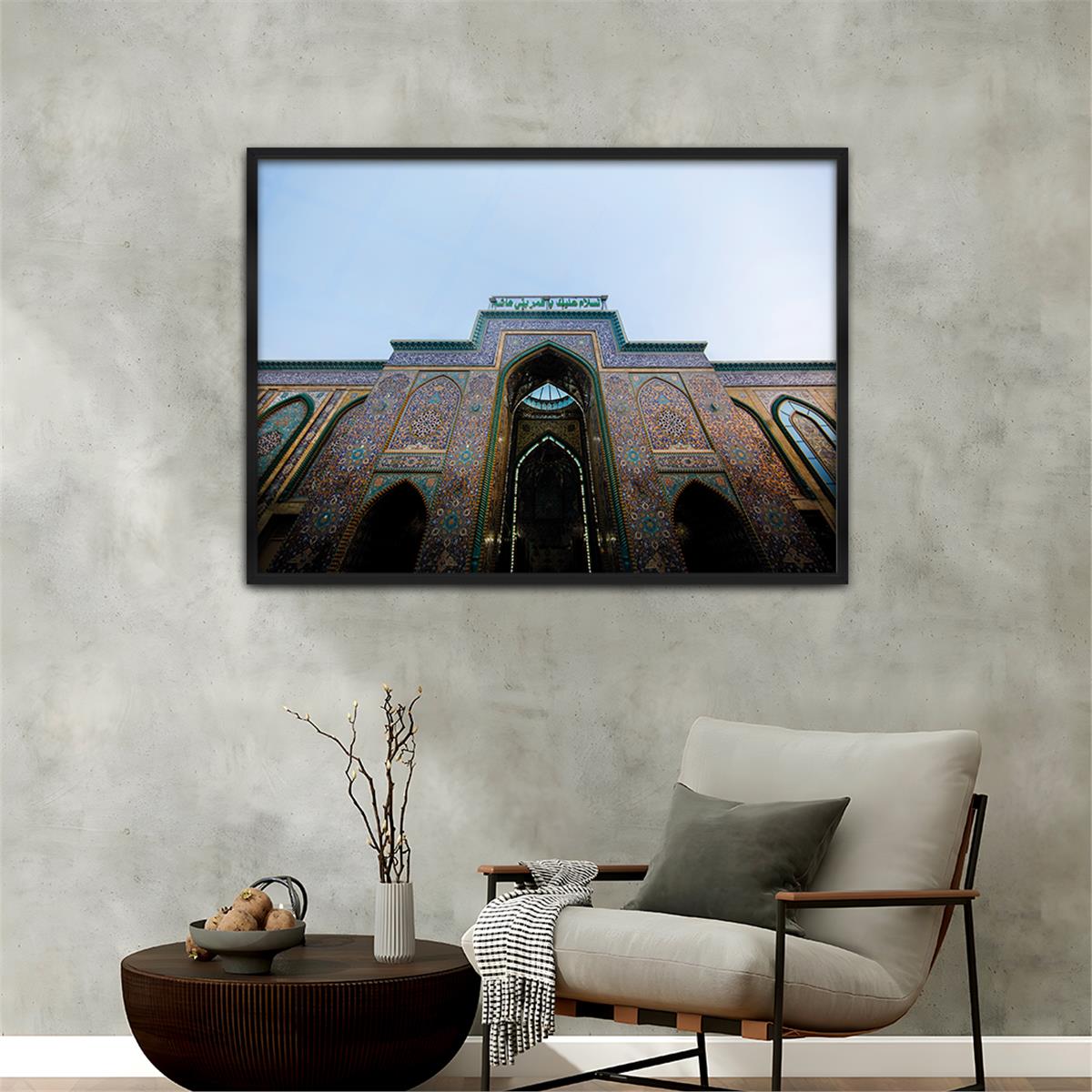 Aluminum-Framed Religious-Themed Tempered Glass Wall Art 043