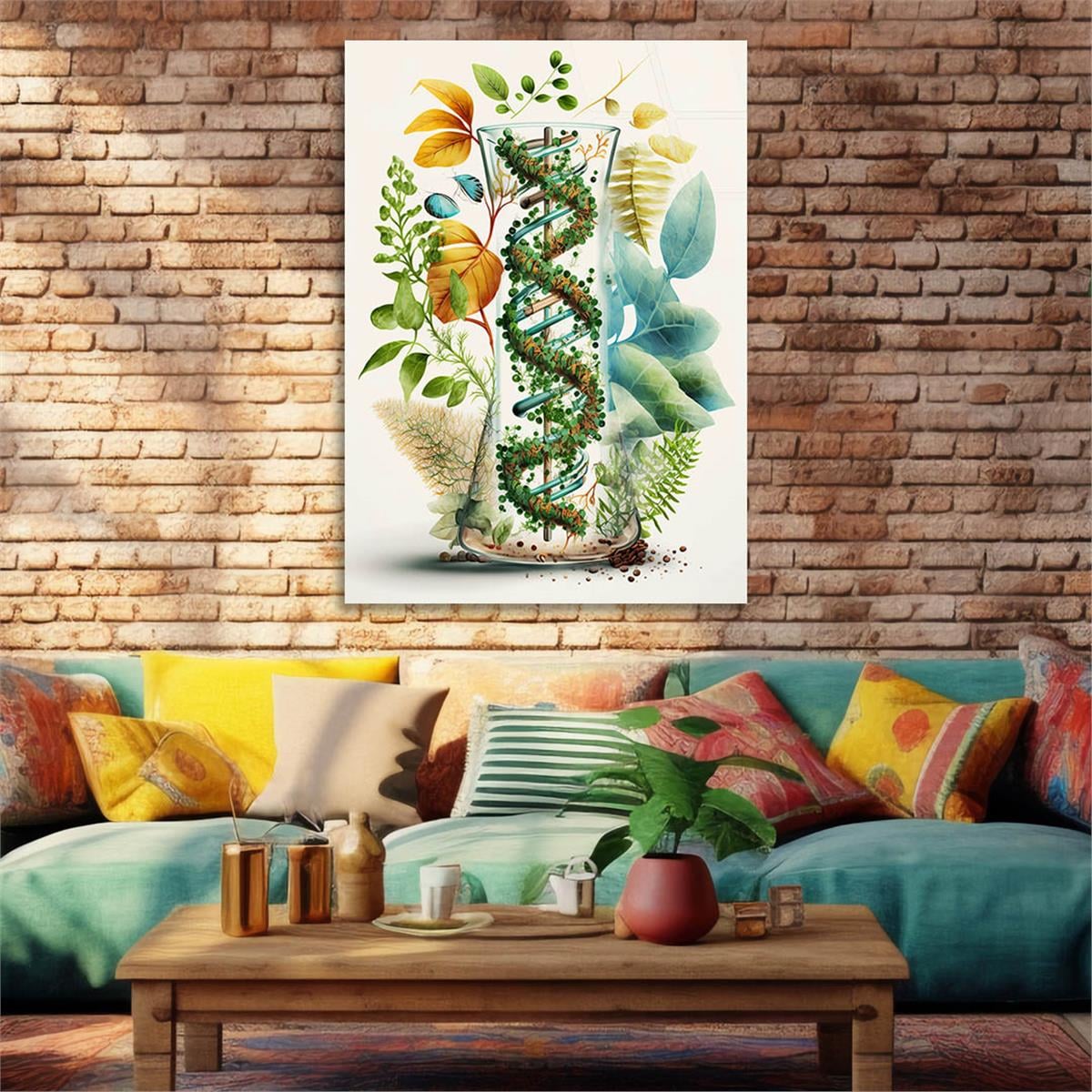 Dikey Sanat Temalı Cam Tablo 396