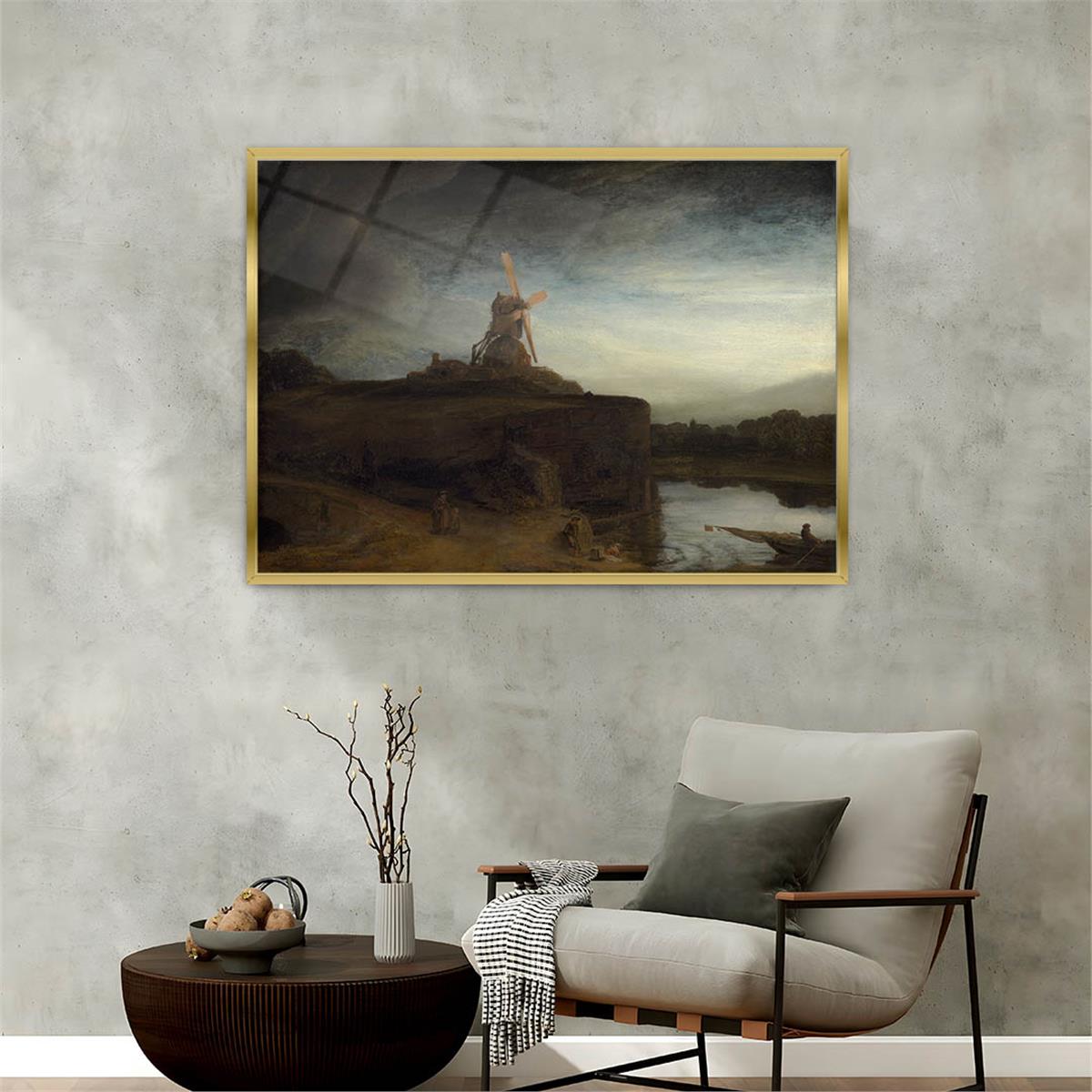 Aluminum-Framed Natured-Themed Tempered Glass Wall Art 077