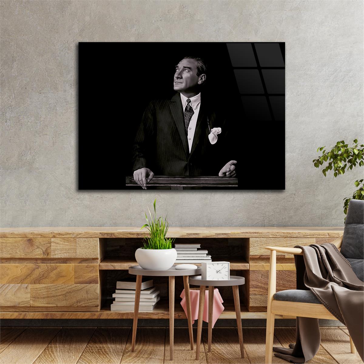 MUSTAFA KEMAL ATATÜRK Tempered Glass Wall Art