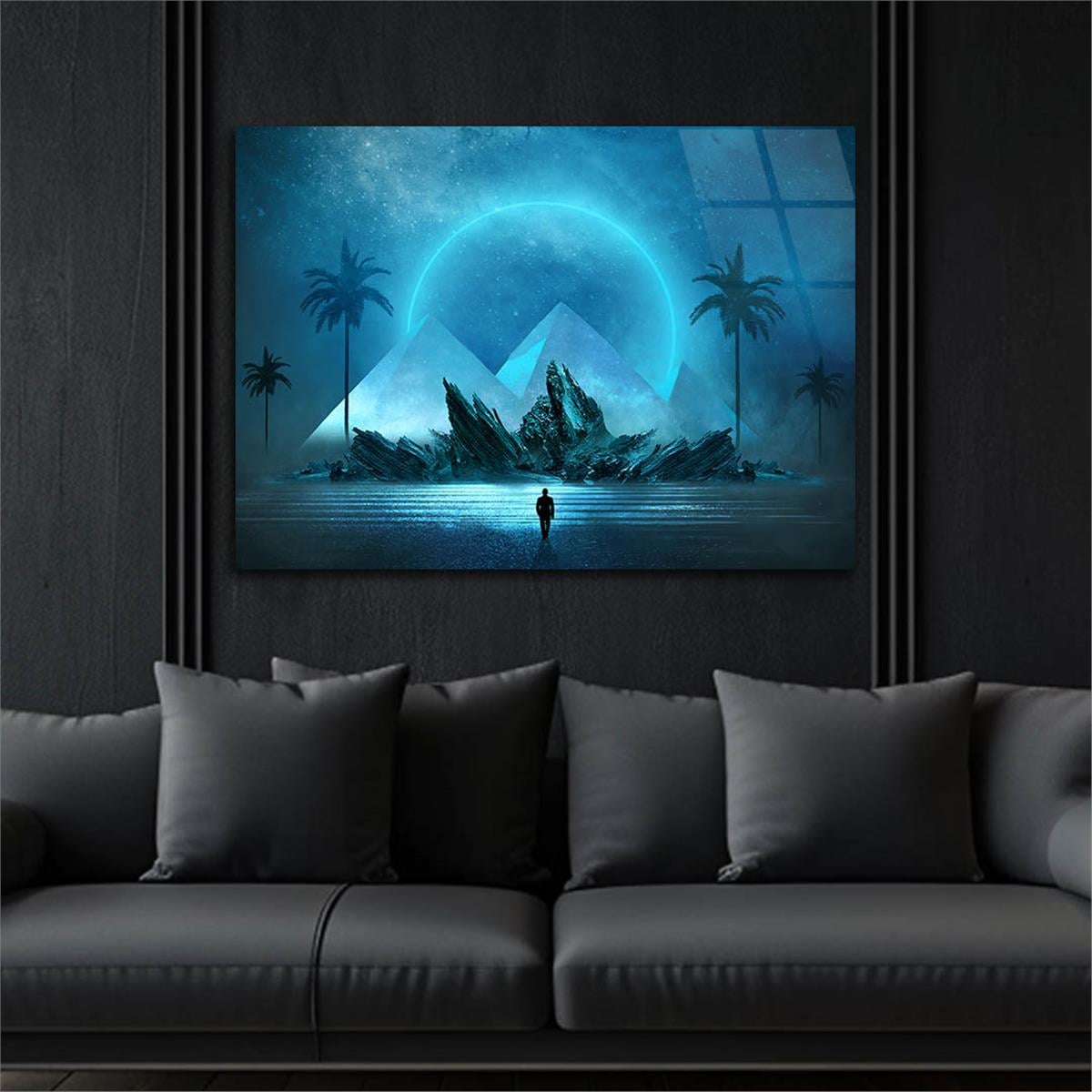 Horizontal Art-Themed Tempered Glass Wall Art 487