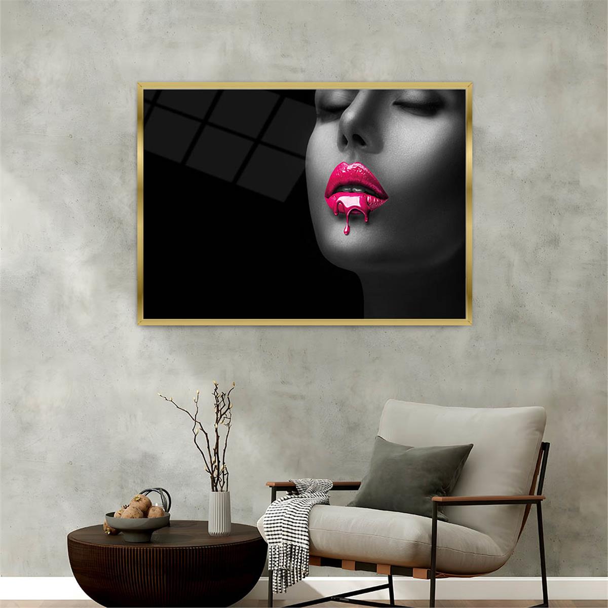 Aluminum-Framed Art-Themed Tempered Glass Wall Art 145